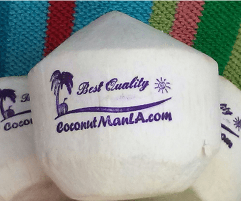 Coconut Man LA Branded Coconut