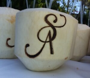 Custom Hot Branding Coconuts with Corporate Branding for Special Event